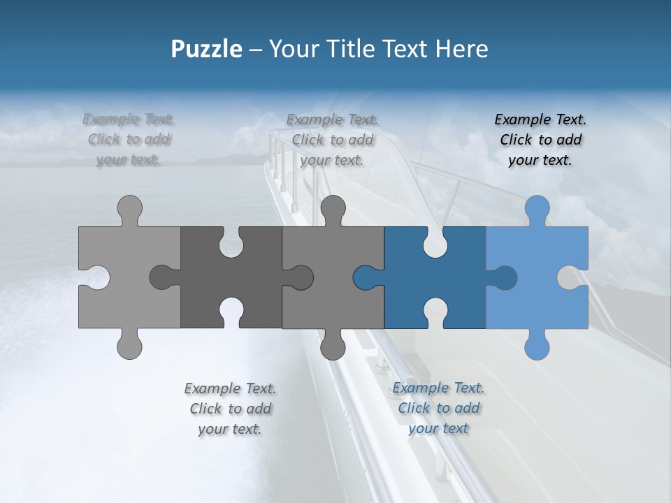 A Boat Traveling On The Water With Clouds In The Sky PowerPoint Template