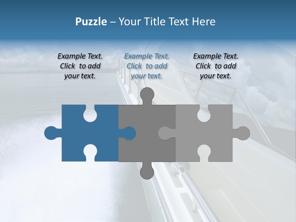 A Boat Traveling On The Water With Clouds In The Sky PowerPoint Template