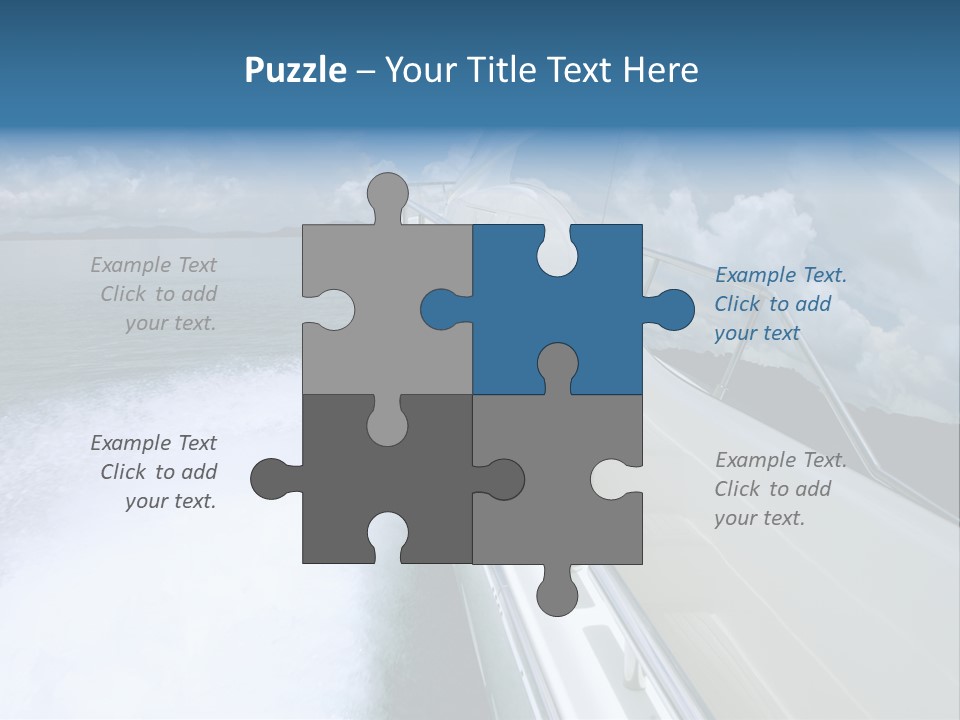 A Boat Traveling On The Water With Clouds In The Sky PowerPoint Template