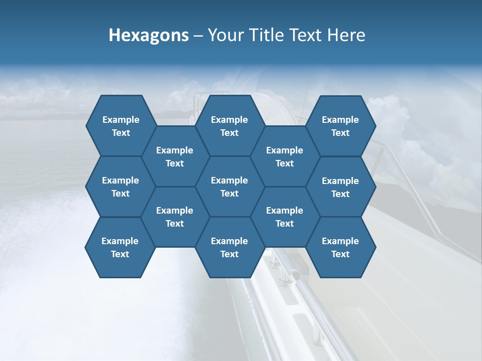 A Boat Traveling On The Water With Clouds In The Sky PowerPoint Template