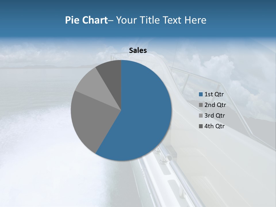 A Boat Traveling On The Water With Clouds In The Sky PowerPoint Template