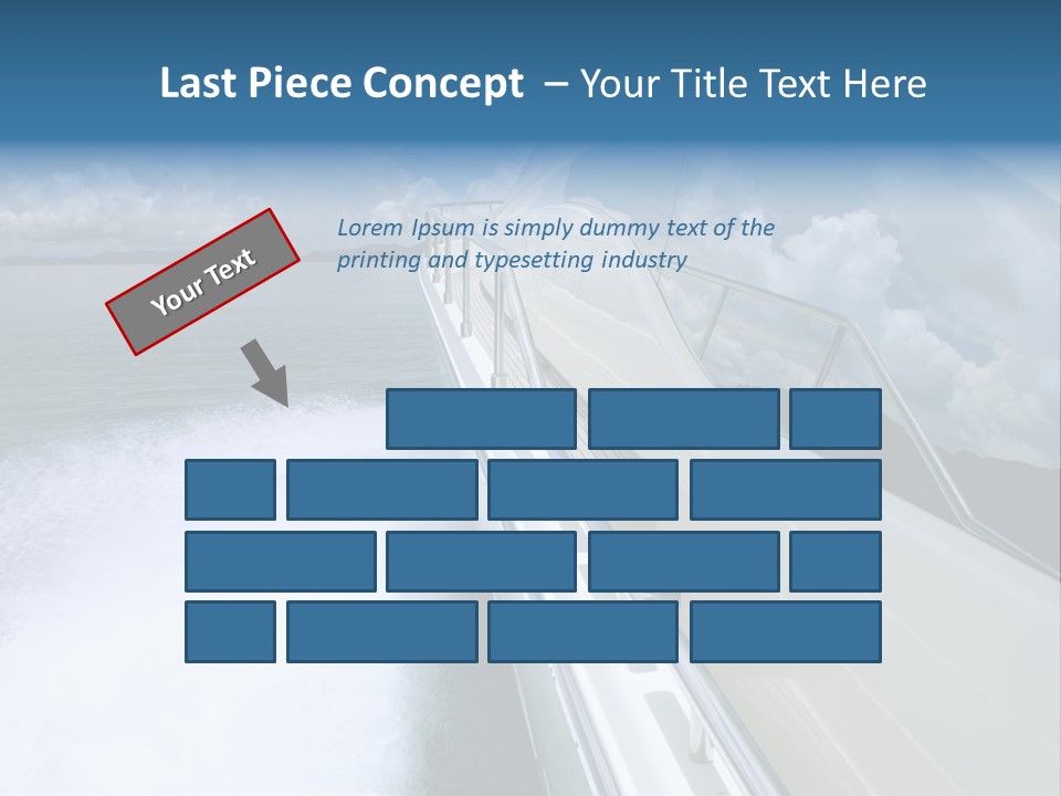 A Boat Traveling On The Water With Clouds In The Sky PowerPoint Template