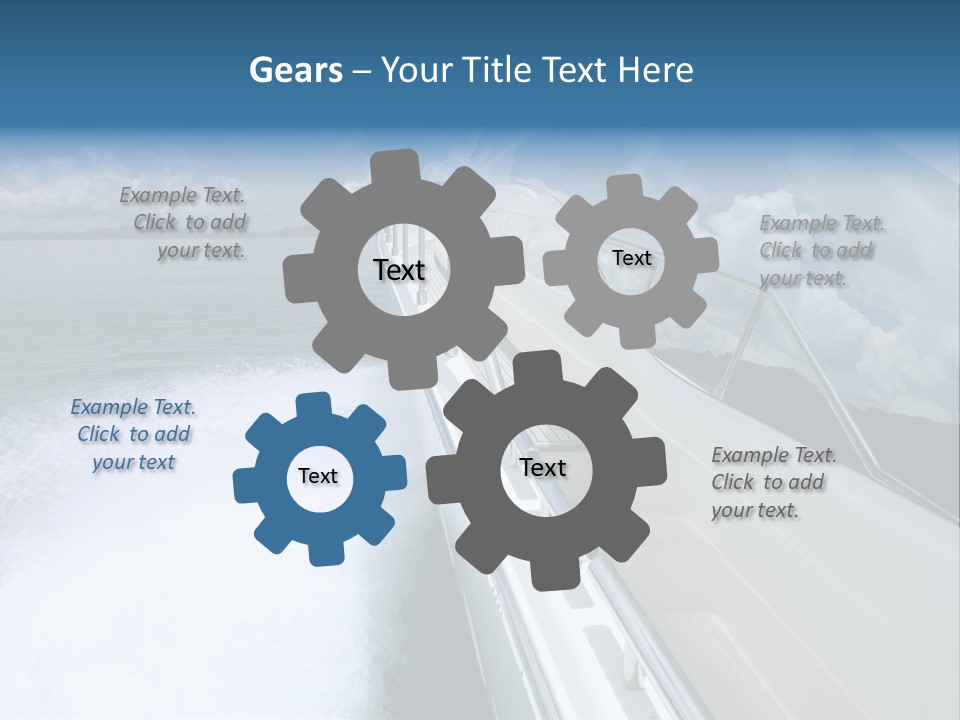 A Boat Traveling On The Water With Clouds In The Sky PowerPoint Template