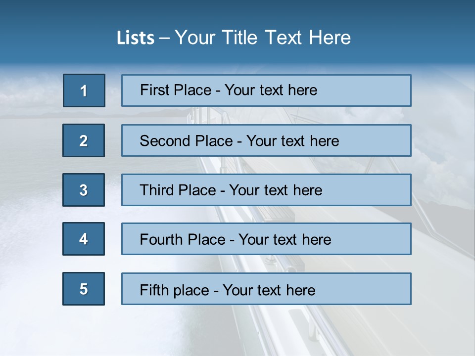 A Boat Traveling On The Water With Clouds In The Sky PowerPoint Template