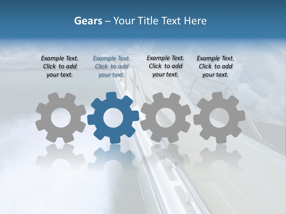 A Boat Traveling On The Water With Clouds In The Sky PowerPoint Template