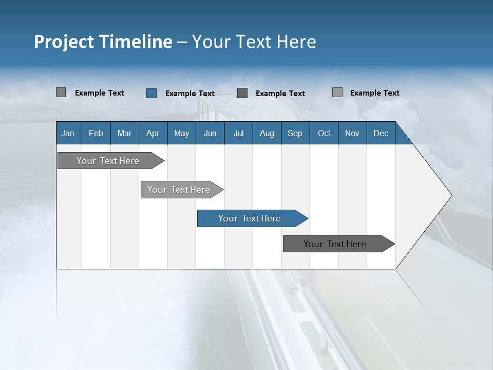 A Boat Traveling On The Water With Clouds In The Sky PowerPoint Template