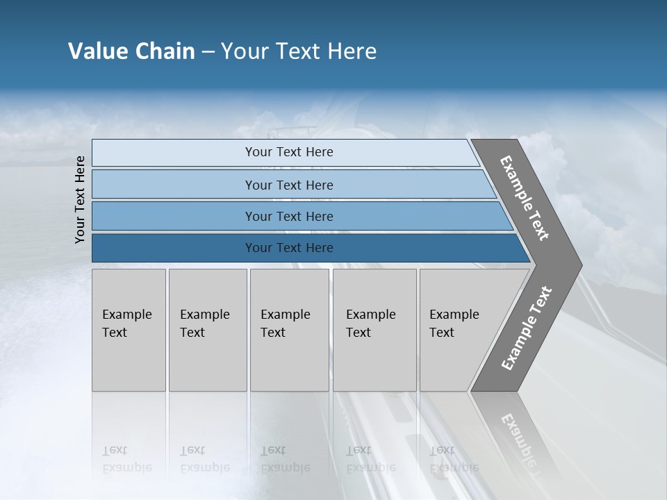A Boat Traveling On The Water With Clouds In The Sky PowerPoint Template