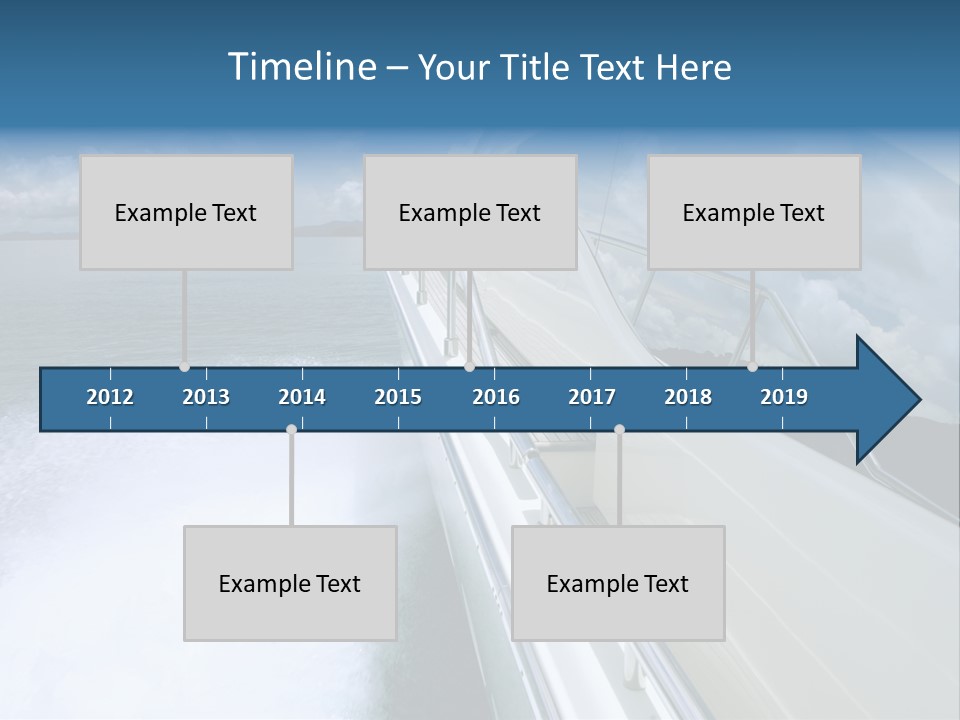 A Boat Traveling On The Water With Clouds In The Sky PowerPoint Template