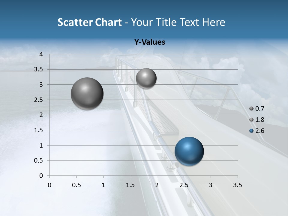 A Boat Traveling On The Water With Clouds In The Sky PowerPoint Template