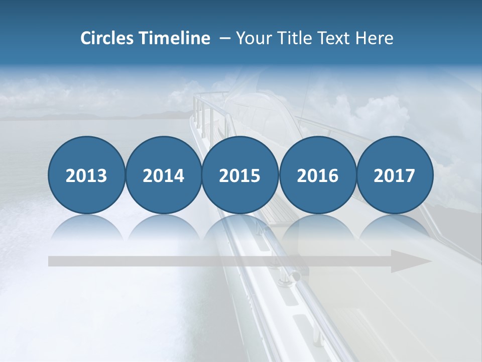 A Boat Traveling On The Water With Clouds In The Sky PowerPoint Template