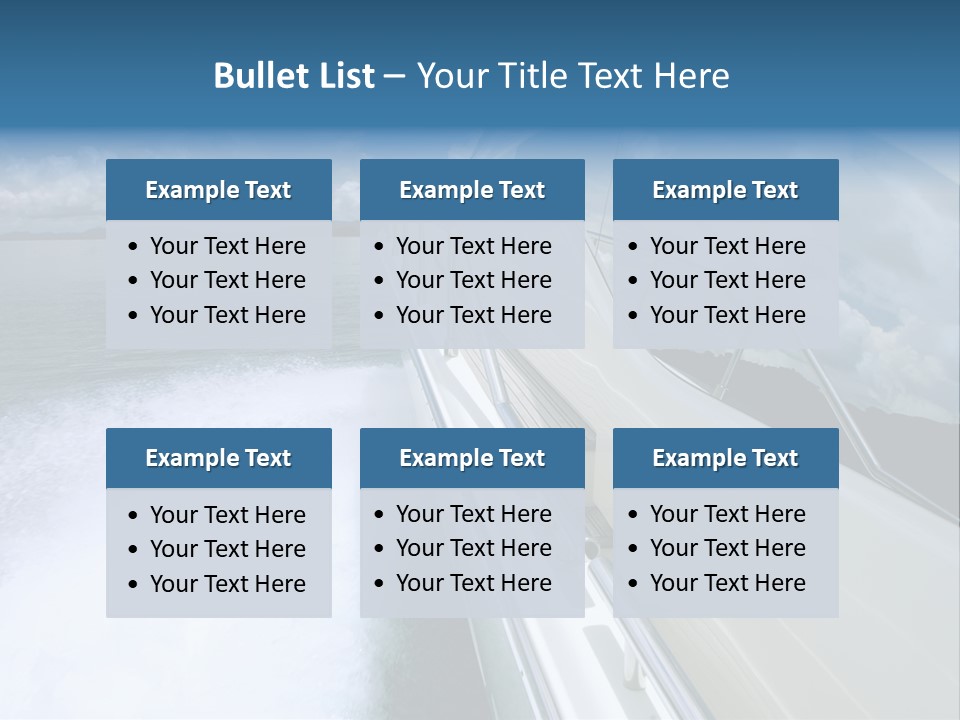 A Boat Traveling On The Water With Clouds In The Sky PowerPoint Template