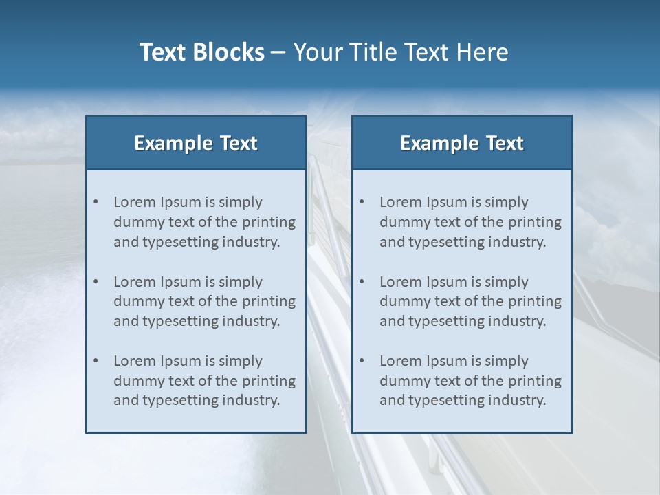 A Boat Traveling On The Water With Clouds In The Sky PowerPoint Template