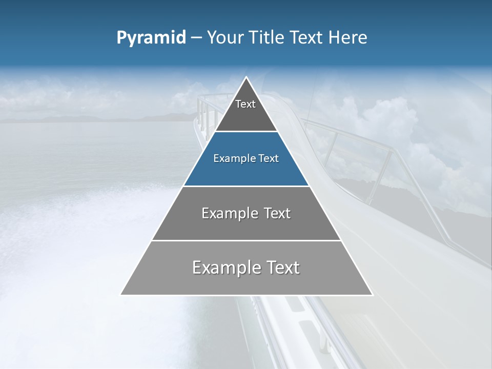 A Boat Traveling On The Water With Clouds In The Sky PowerPoint Template