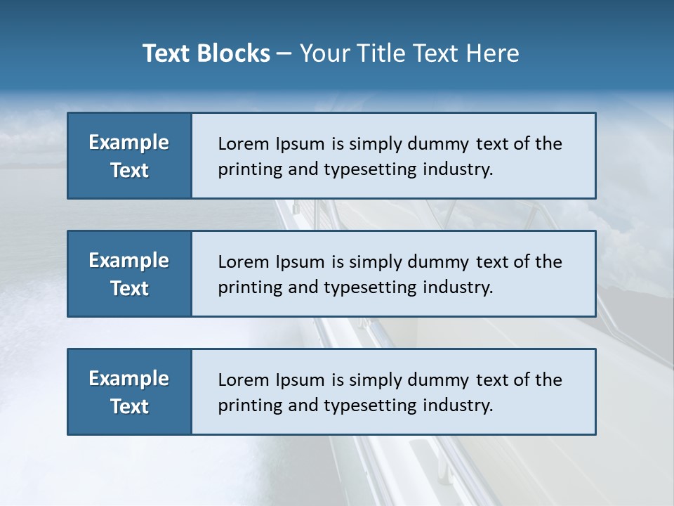A Boat Traveling On The Water With Clouds In The Sky PowerPoint Template