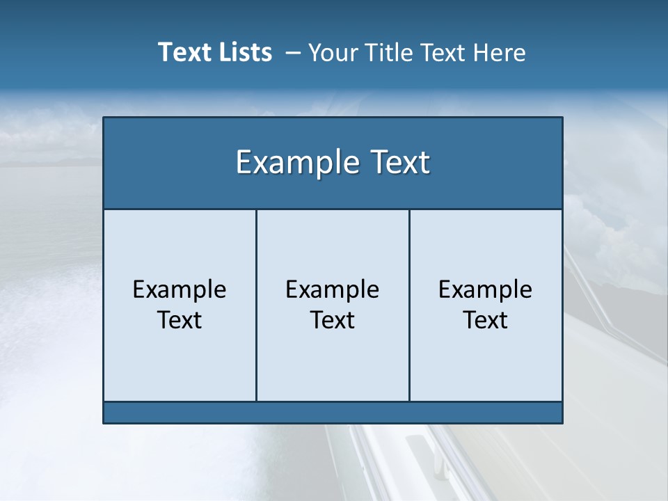 A Boat Traveling On The Water With Clouds In The Sky PowerPoint Template