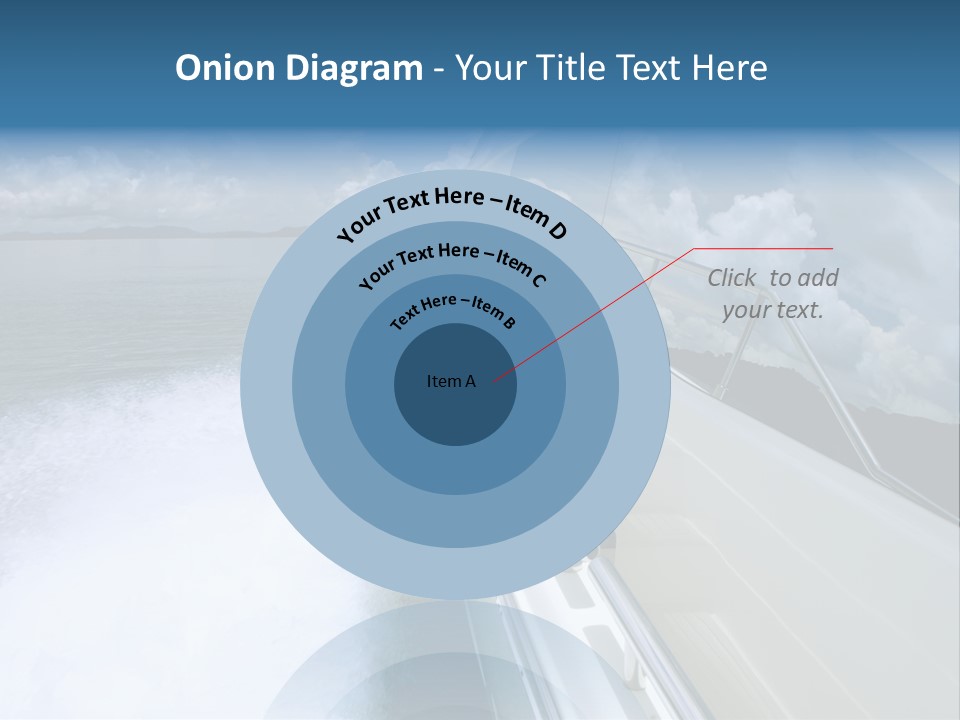 A Boat Traveling On The Water With Clouds In The Sky PowerPoint Template