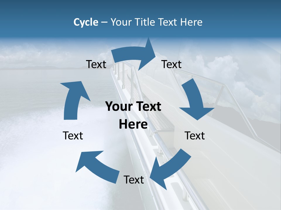 A Boat Traveling On The Water With Clouds In The Sky PowerPoint Template