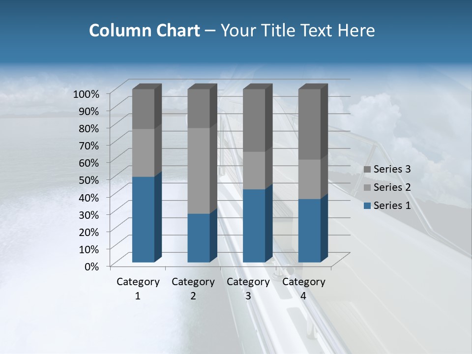 A Boat Traveling On The Water With Clouds In The Sky PowerPoint Template
