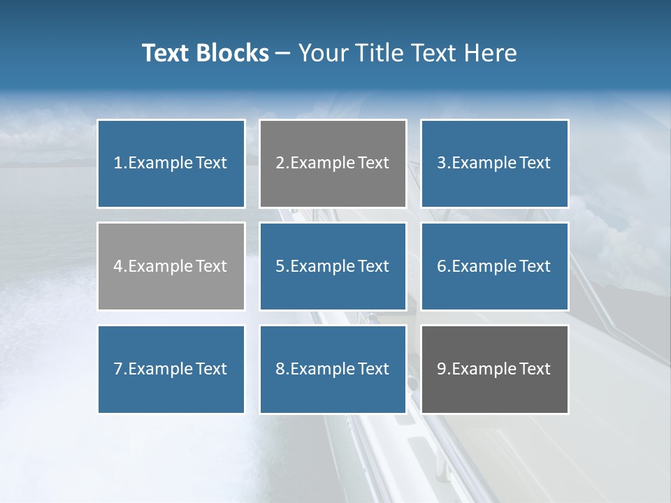 A Boat Traveling On The Water With Clouds In The Sky PowerPoint Template