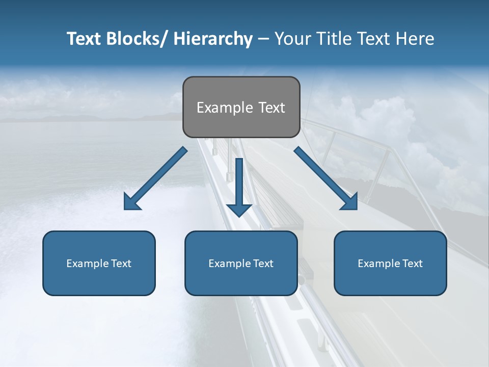 A Boat Traveling On The Water With Clouds In The Sky PowerPoint Template