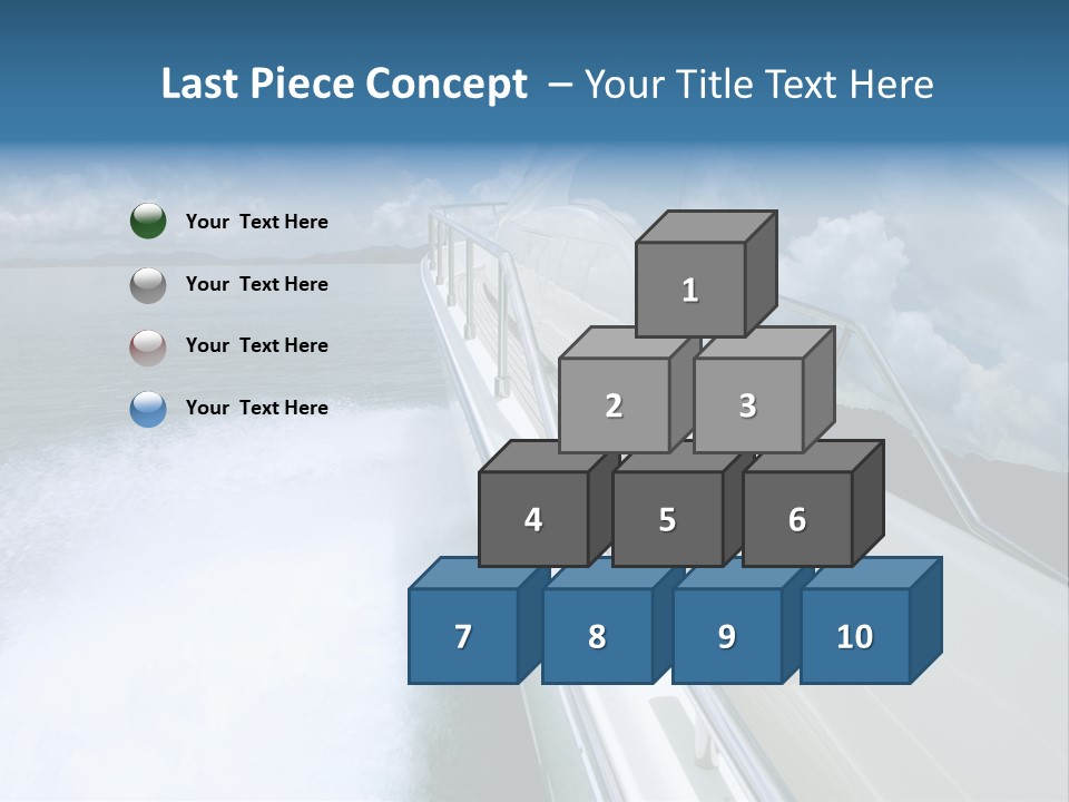 A Boat Traveling On The Water With Clouds In The Sky PowerPoint Template