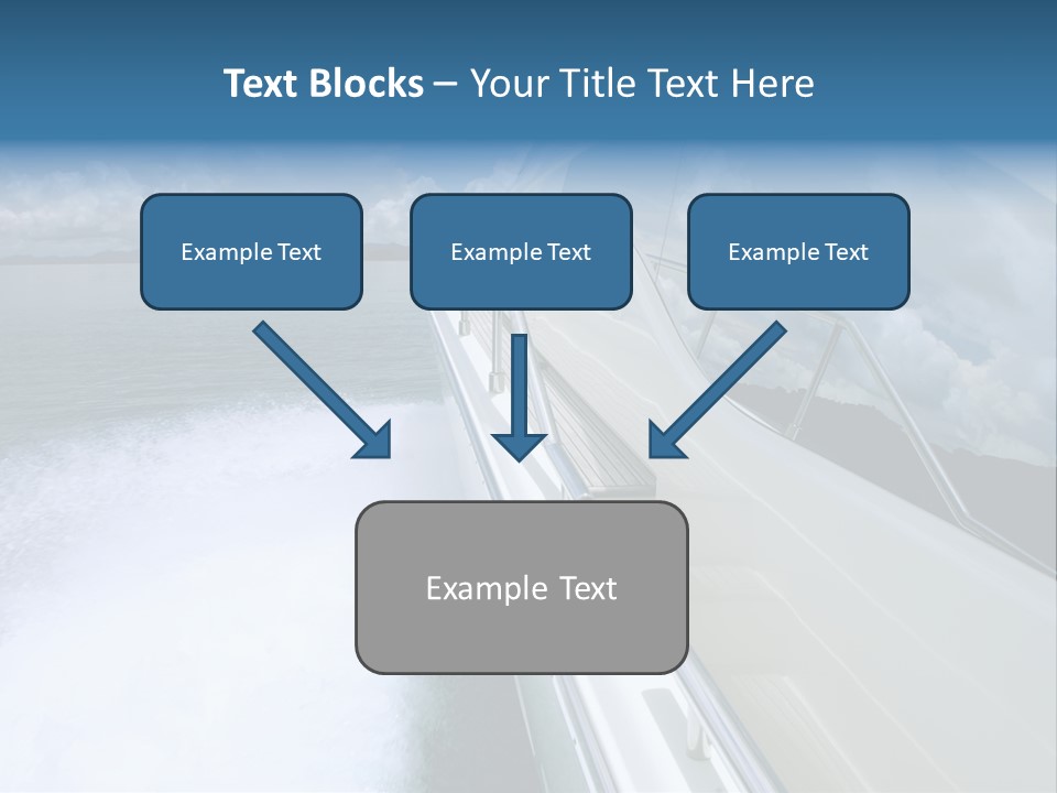 A Boat Traveling On The Water With Clouds In The Sky PowerPoint Template