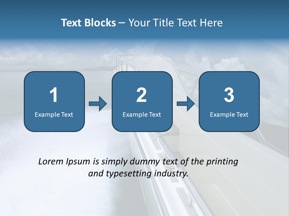 A Boat Traveling On The Water With Clouds In The Sky PowerPoint Template
