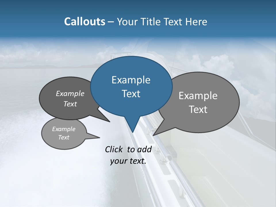 A Boat Traveling On The Water With Clouds In The Sky PowerPoint Template