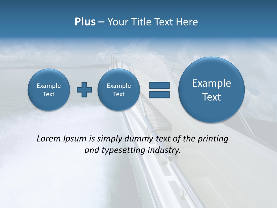 A Boat Traveling On The Water With Clouds In The Sky PowerPoint Template