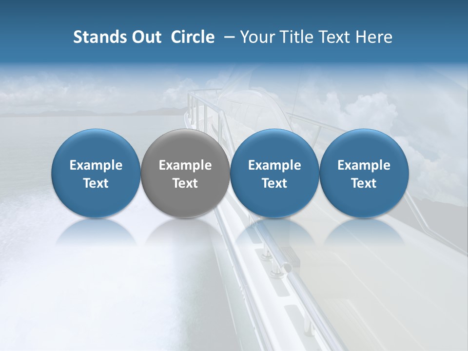 A Boat Traveling On The Water With Clouds In The Sky PowerPoint Template