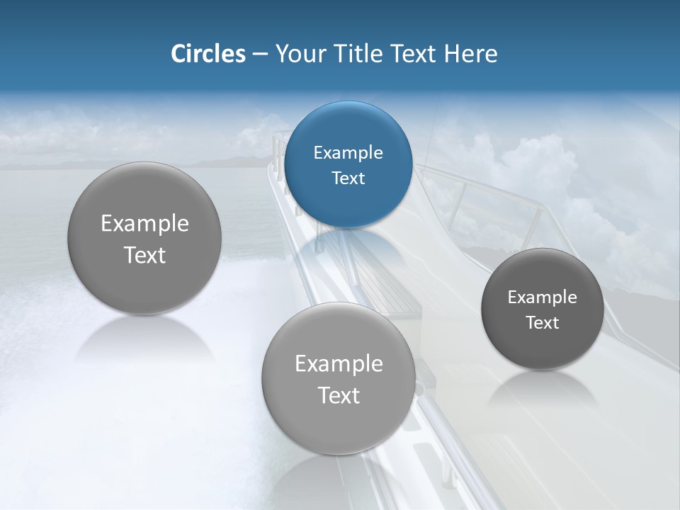 A Boat Traveling On The Water With Clouds In The Sky PowerPoint Template