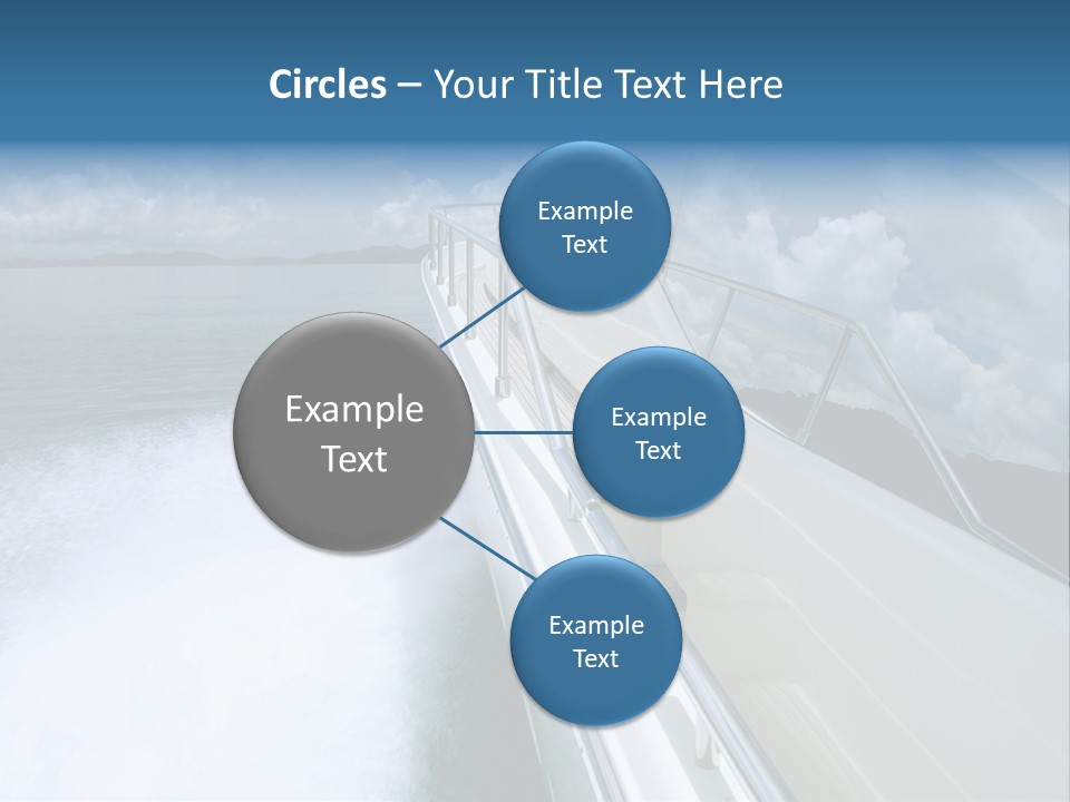 A Boat Traveling On The Water With Clouds In The Sky PowerPoint Template