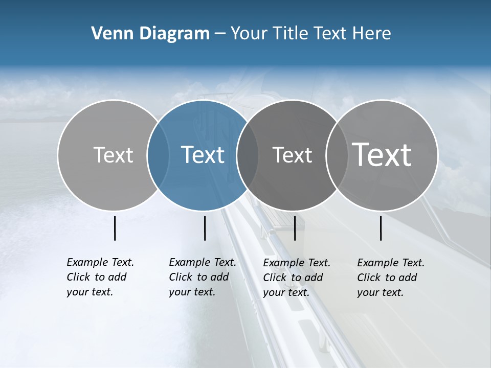 A Boat Traveling On The Water With Clouds In The Sky PowerPoint Template
