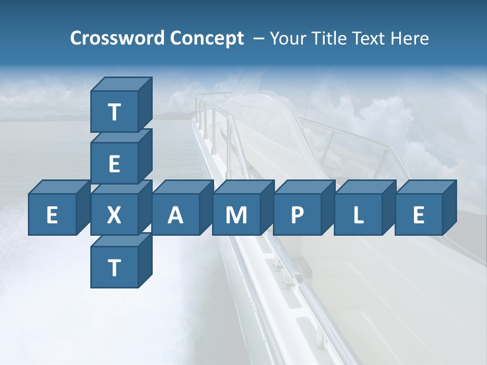 A Boat Traveling On The Water With Clouds In The Sky PowerPoint Template