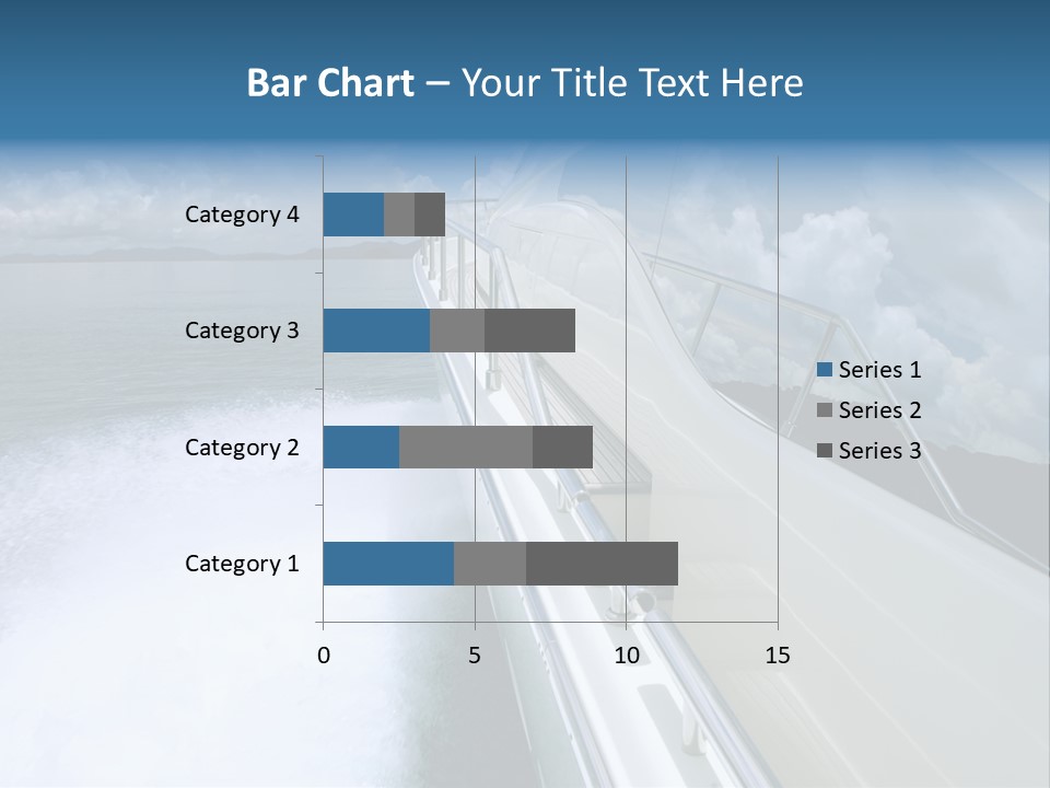 A Boat Traveling On The Water With Clouds In The Sky PowerPoint Template