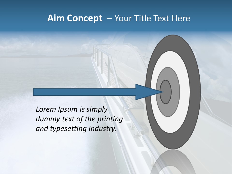 A Boat Traveling On The Water With Clouds In The Sky PowerPoint Template