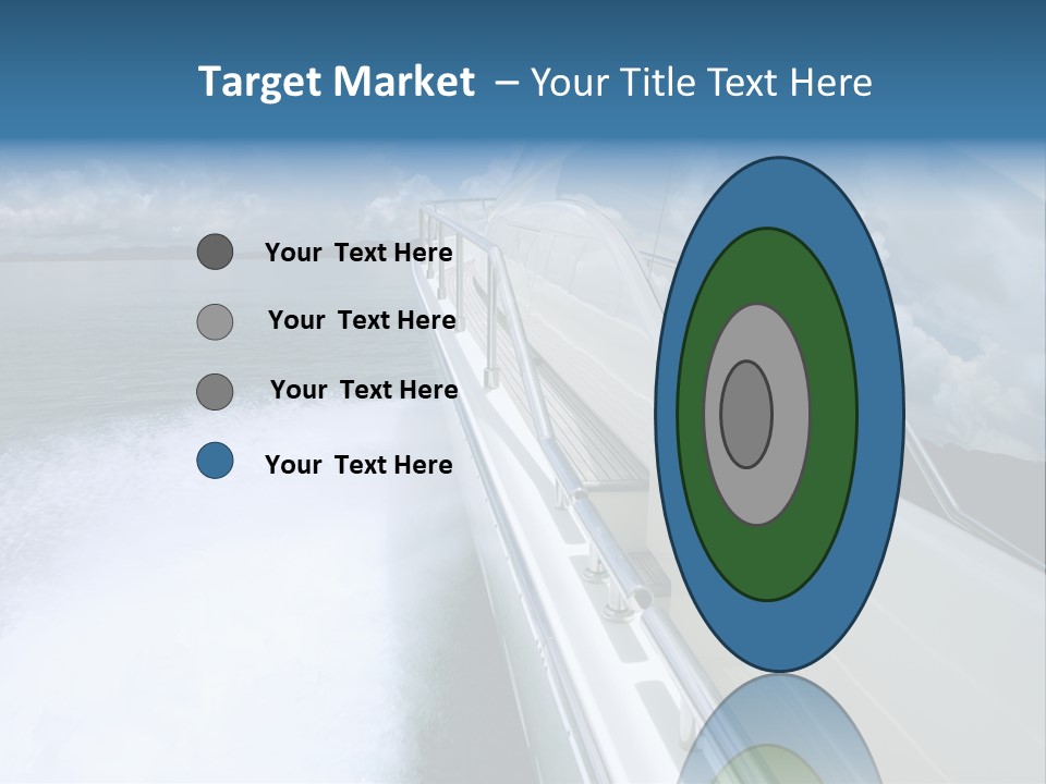 A Boat Traveling On The Water With Clouds In The Sky PowerPoint Template