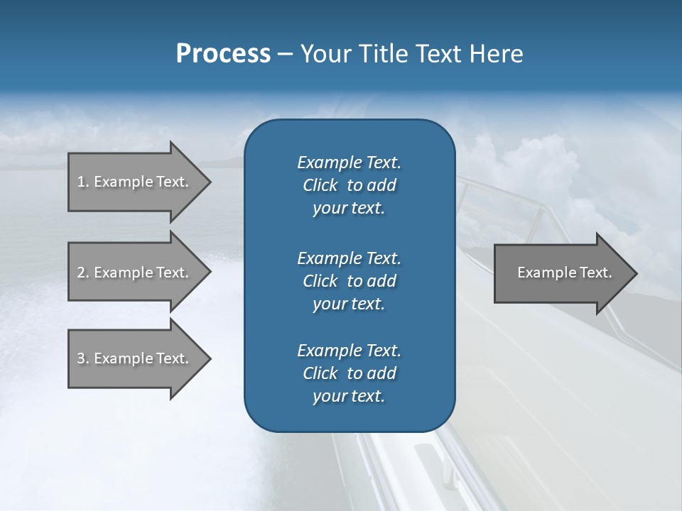 A Boat Traveling On The Water With Clouds In The Sky PowerPoint Template