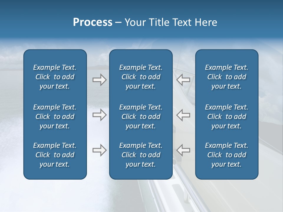 A Boat Traveling On The Water With Clouds In The Sky PowerPoint Template