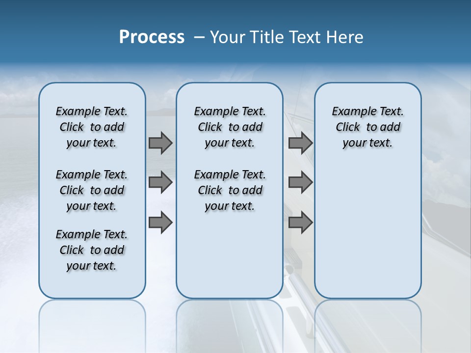 A Boat Traveling On The Water With Clouds In The Sky PowerPoint Template