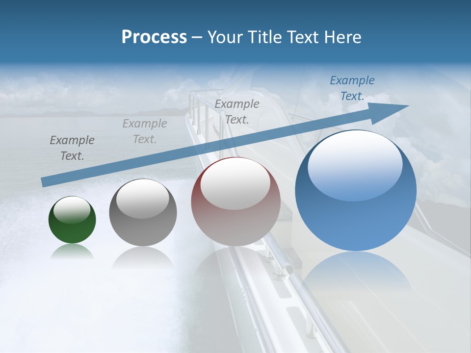 A Boat Traveling On The Water With Clouds In The Sky PowerPoint Template