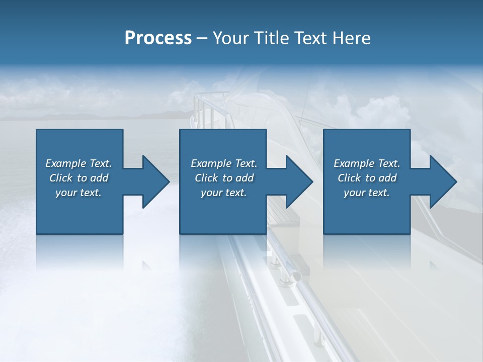 A Boat Traveling On The Water With Clouds In The Sky PowerPoint Template