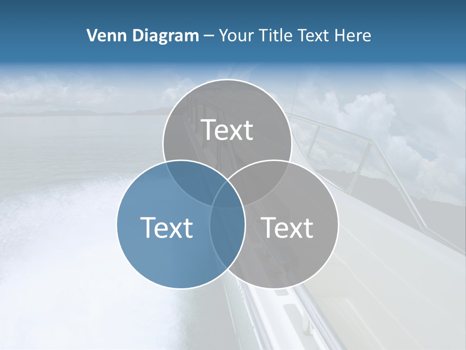 A Boat Traveling On The Water With Clouds In The Sky PowerPoint Template