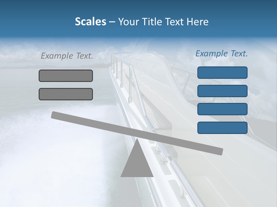 A Boat Traveling On The Water With Clouds In The Sky PowerPoint Template