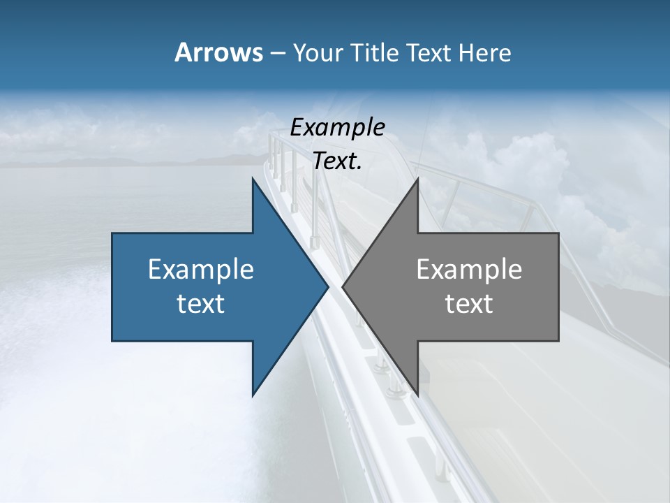 A Boat Traveling On The Water With Clouds In The Sky PowerPoint Template