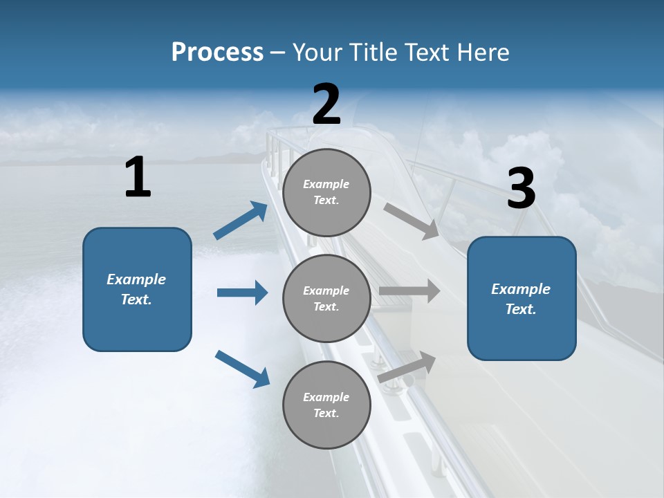 A Boat Traveling On The Water With Clouds In The Sky PowerPoint Template