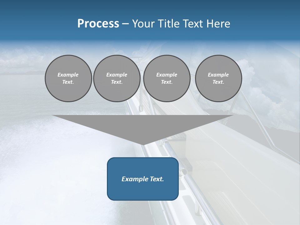 A Boat Traveling On The Water With Clouds In The Sky PowerPoint Template