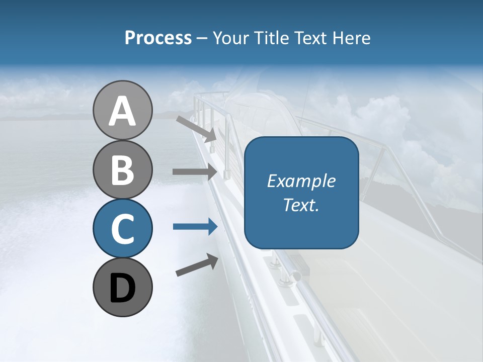 A Boat Traveling On The Water With Clouds In The Sky PowerPoint Template