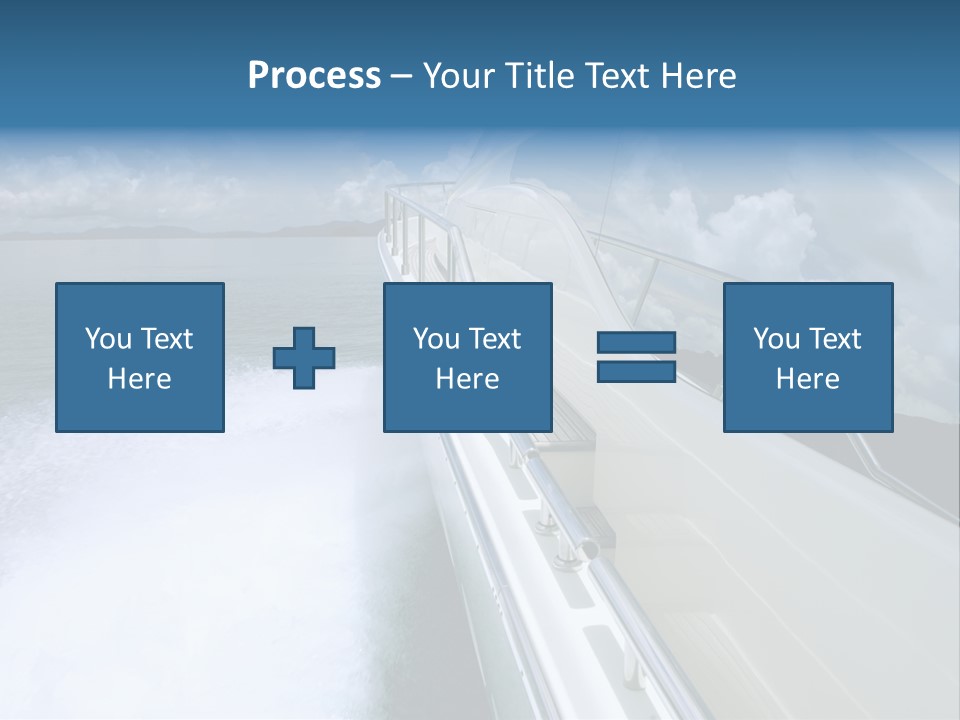 A Boat Traveling On The Water With Clouds In The Sky PowerPoint Template