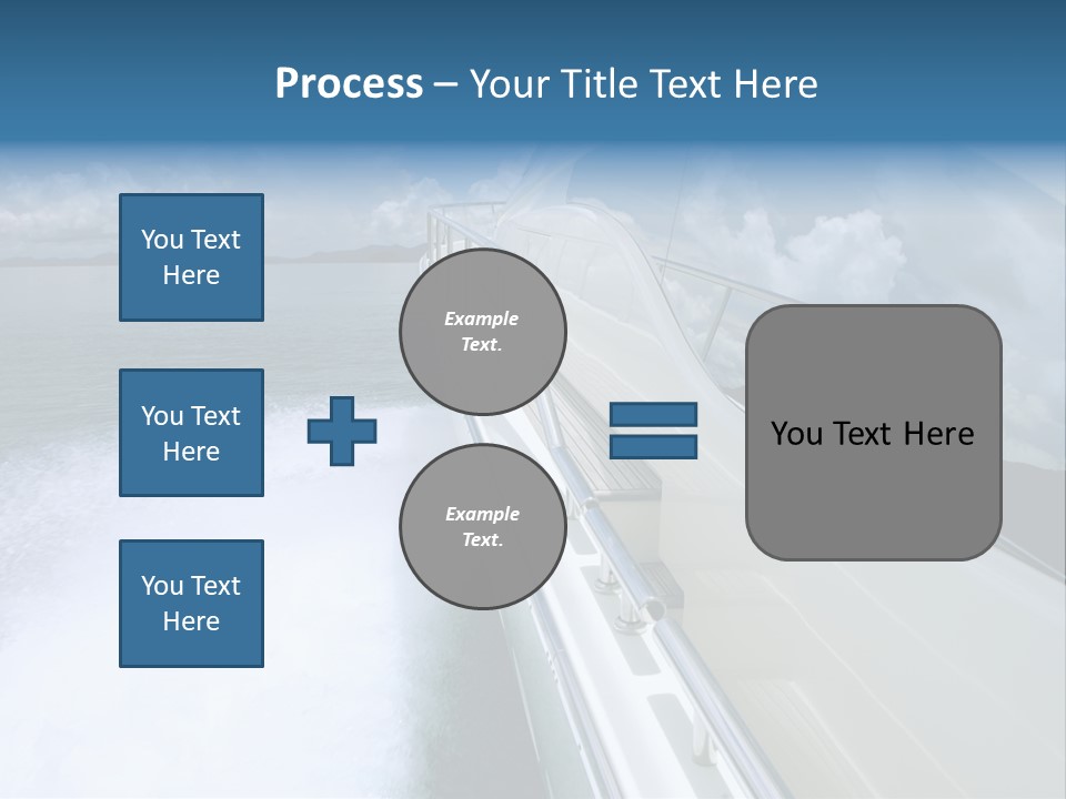 A Boat Traveling On The Water With Clouds In The Sky PowerPoint Template